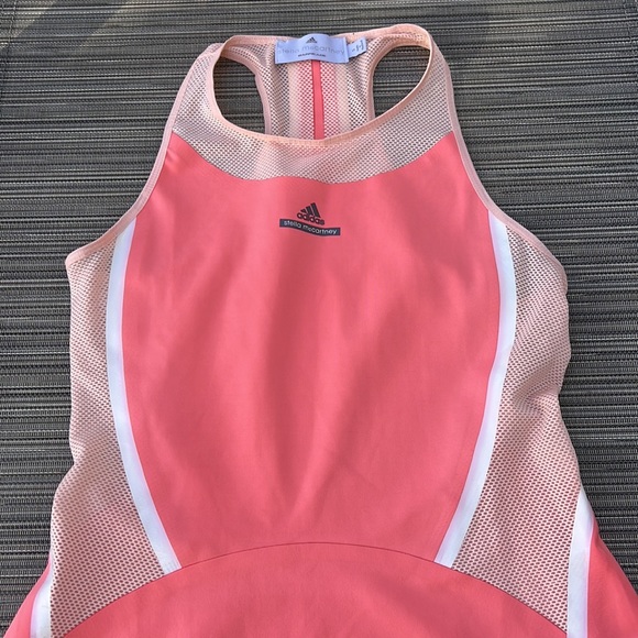 👋NWOT Adidas by Stella McCartney Barricade Dress Australia Open 2016 Coral - Picture 7 of 13